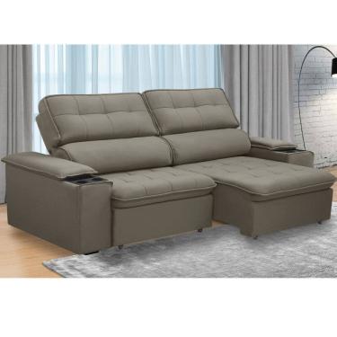 Imagem de Sófa 3 Lugares Retrátil Reclinável 210cm Veludo Belfort Ferguile