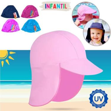 Imagem de Chapéu Boné Bebê Infantil Proteção Solar UV 50+ Praia Piscina Menina M