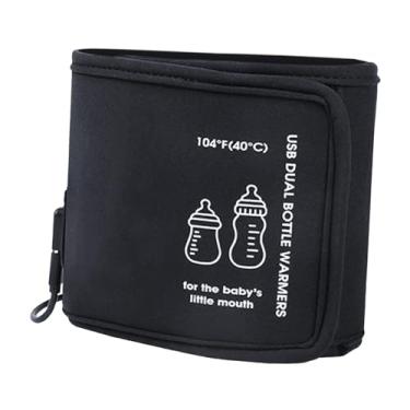 Imagem de Generic Aquecedor de mamadeira dupla, manga aquecedora, temperatura constante, portátil, usb, bolsa aquecedora para viagens, carro, enfermagem