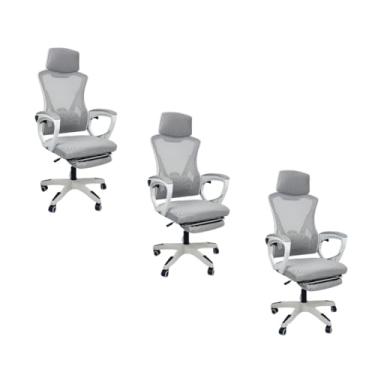 Imagem de Oficial Webshop - Kit 3 Cadeiras de Escritório Presidente Executiva Oficial Supreme Cinza