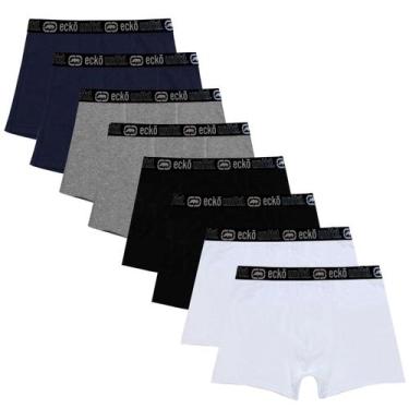 Imagem de Kit 8 Cuecas Masculinas Boxer Cotton Basic Ecko Unltd Sortida, GG
