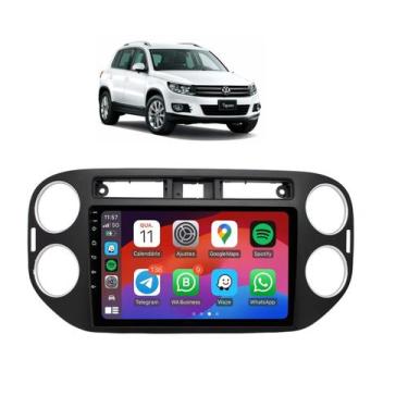 Imagem de Kit Multimídia Tiguan 2011 / 2017 Mold Preta 9 Pol Android Carplay 2/3