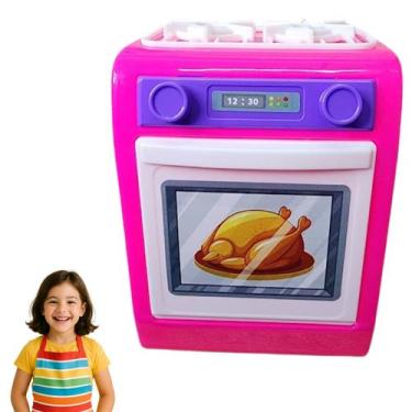 Imagem de Fogão Cozinha Infantil Gourmet Brinquedo Menina Rosa Oferta - BS TOYS