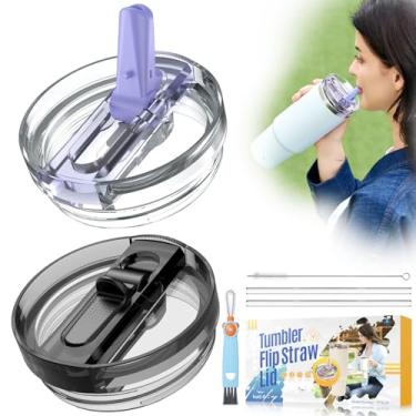 Imagem de Pacote com 2 tampas ProTour removíveis com Stanley, para tampas Stanley de 850 g, à prova de vazamento, tampa flip de 850 g para Stanley, tampas de copo Stanley sem derramamento de 850 g, acessórios