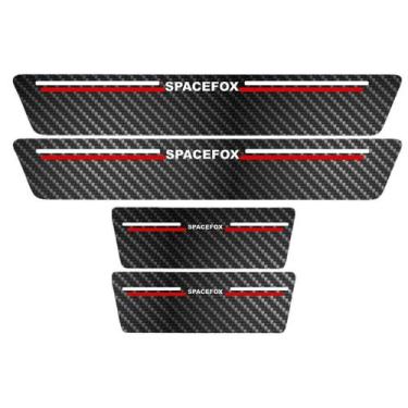 Imagem de Kit Soleira Protetora Porta Premium Red Carbono - SpaceFox - Jhow Ades