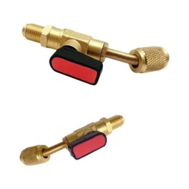 Imagem de 1/4 Polegada Sae R22 R12 R410a Refrigerante Ângulo Desligamento Válvul