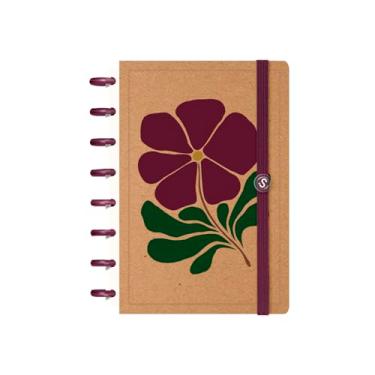 Imagem de Caderno de Disco ISCOOL Pequeno Flore(Ser) Gerânio Kraft