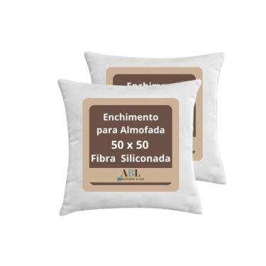 Imagem de Kit 2 Enchimento para Almofadas Fibra Siliconada 50x50 cm - ABL Almofa