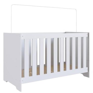 Imagem de Berço Infantil 3 em 1 com Colchão Branco Lilies Móveis