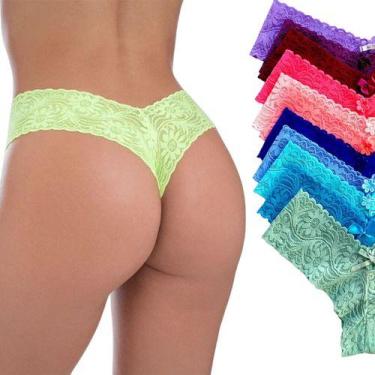 Imagem de Kit Com 10 Calcinha Tanga De Renda Y Fio Dental Mini Caleçon - SOPHIA 