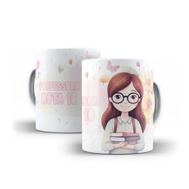 Imagem de Caneca branca dia dos professores floral (14090)