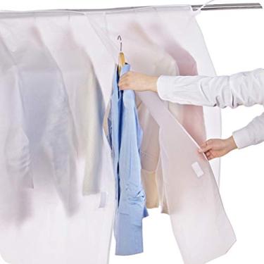 Imagem de Haofy Clear Roups Rack Capa de Traje de Traje de Vestido Protetor à Prova de Poeira Com Janela Transparente para Armazenamento de Armário de Quarto Em Casa (M)