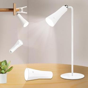 Imagem de Luminária Led Magética 4 em 1, Clip de Leitura, Lampada de Parede, de Mesa e Lanterna sem fio, sensível ao toque, recarregável USB-C, 3 níveis de brilho