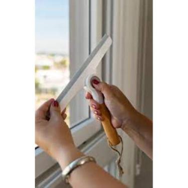 Imagem de Rodo para pia dobrável com cabo de bambu - bazar do saara