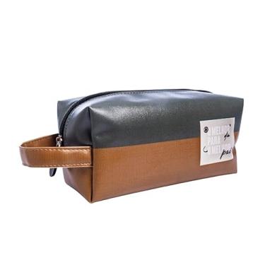 Imagem de Necessaire Masculina Com Zíper Marrom com Alça - O Melhor Pai