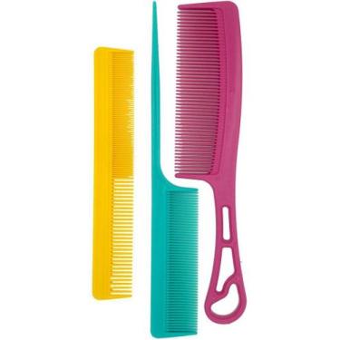 Imagem de Kit Pessoal  3 Pentes Málaga Color - Fábrica de Utilidades
