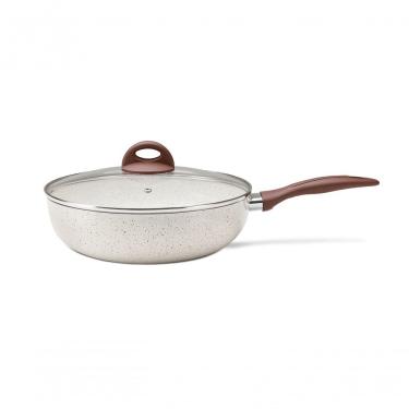 Imagem de Wok Com Tampa 28 Ceramic Life Granada Indução - Brinox 28 Cm Vanilla Brinox