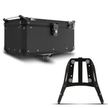 Imagem de Baú Moto Alumínio Top Case 56 Litros + Bagageiro Super Adventure CB 50