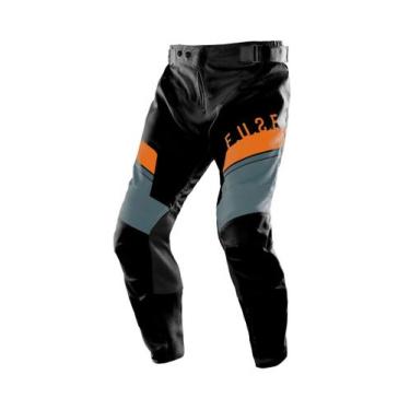 Imagem de CalÇA Motocross Infantil Etceter Fuse, Preto, Laranja, 8