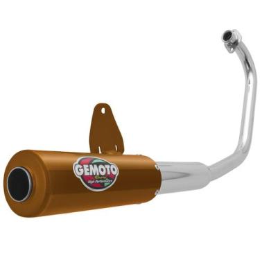 Imagem de Escapamento Escape Gemoto Racing Strada / Aero 1988 - 2002 Cromado Pon