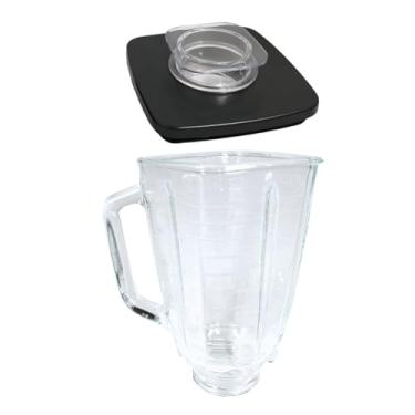 Imagem de Copo de Vidro Quadrado e Tampa Compatível com Oster Osterizer Super Chef