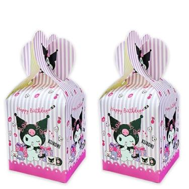 Imagem de Caixa de doces Hello Pink Cat Caixa de pipocas para festa de aniversário rosa Kity Lanche Caixa de Doces Decorações de Recipientes de Biscoitos Presentes para Crianças Adultos Festa de Aniversário