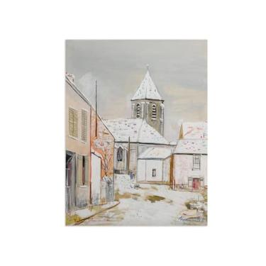 Imagem de Marice Utrilo Famous Paintings Wall Art - Pictures Wall Decor-Bedroom Wall Art Painting-Reprodução em tela - Igreja 3/60x80cm24x31inch Sem moldura