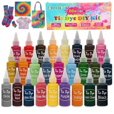 Imagem de Kit tie dye para crianças e adultos – Conjunto completo de tie dye DIY com pó tie dye em pacotes de refil tie dye – Kit infantil tie dye com bico spray tie dye kit para tecido – tintura para roupas