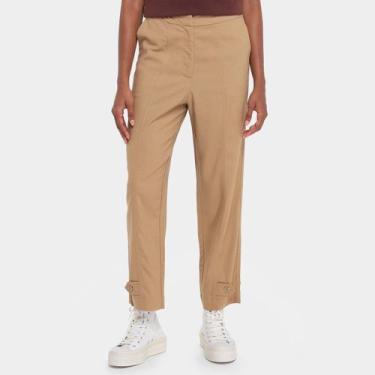Imagem de Calça Hering Alfaiataria Hering Feminina, Marrom, 38