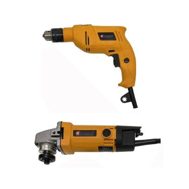 Imagem de Kit Furadeira Impacto E Esmerilhadeira Com 25 Peças Nakasaki