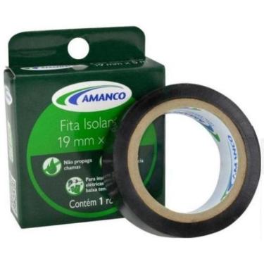 Imagem de Fita Isolante 19Mm Rolo 5M Amanco Kit Com 6 Unidades