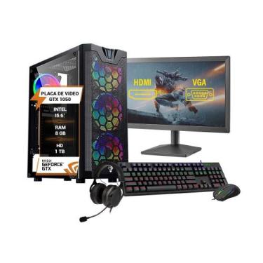 Imagem de Pc Gamer Completo I5 6º Gtx 1050 8Gb Hd 1Tb Ssd 240Gb - Wj Info