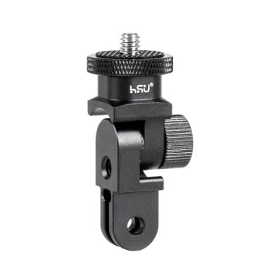 Imagem de HSU Suporte vertical para GoPro Pro, adaptador de direção de alumínio de 90 graus, suporte de tripé de parafuso de 1/10.2 cm-20 para GoPro Hero 13/12/11/10/9/8/7/6, câmera de ação DJI Osmo Action 4/3