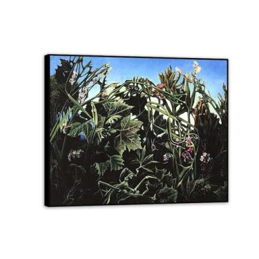 Imagem de Max Ernst Print on Canvas The Joy of Life Reproduções de arte famosas Max Ernst Home Painting Poster Surrealism Wall Art Decor para presentes de sala de estar 40 x 30 cm (40.6x30.5 cm) moldura preta