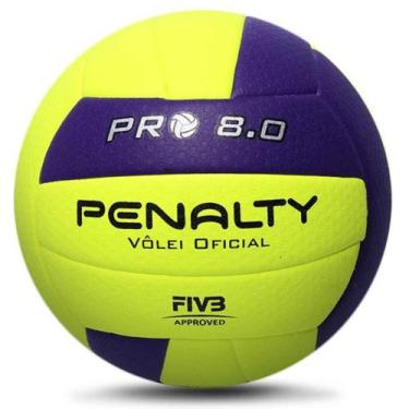 Imagem de Bola De Vôlei Penalty 8.0 Pro IX Oficial Aprovada FIVB, Verde limão e 