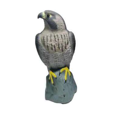 Imagem de Generic Estátua de de águia, protetor de jardim de escultura de falcão, espantalho para jardim externo e pomar, Olhos Pretos