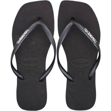 Imagem de Chinelo de Dedo Feminino Havaianas Slim Square Logo Metallic