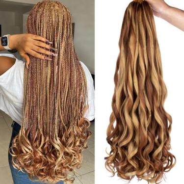 Imagem de Braiding Hair COOKOO French Curl de 30 polegadas, 9 pacotes para mulhe