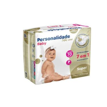 Imagem de Fralda Personalidade Baby Total Care Econômica Tamanho P com 70 Unidad