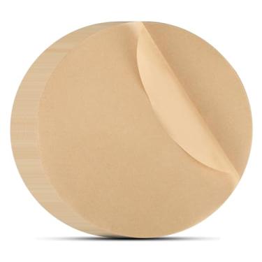 Imagem de Beasea Air Fryer Papel pergaminho 20 cm, 200 peças de fritadeira redonda não branqueada, forros de papel descartáveis, fritadeira a ar, filtro de pergaminho não perfurado, papéis de bambu para