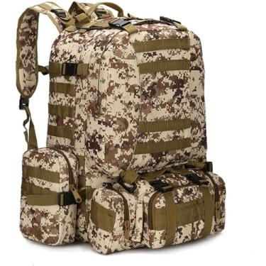 Imagem de Mochila Militar Ao Ar Livre 600d, Mochila De Camuflagem De Viagem 45l, Camuflagem De Mochila, Mochila Tática, Kit De Emergência Para Hutig, Hikig, Campig E Atividades Ao Ar Livre, D
