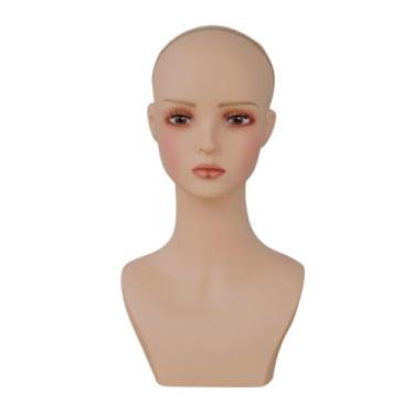 Imagem de Zialofi Suporte de exposição de cabeça de manequim feminino para perucas Suporte de cabeça de manequim portátil multifuncional para perucas para barbearia Uso, Style B