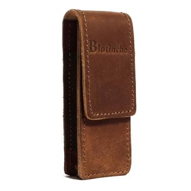 Imagem de Blofinche Capa multiferramenta de couro genuíno para Leatherman Gerber coldre masculino multiferramenta organizador de cinto EDC (café)