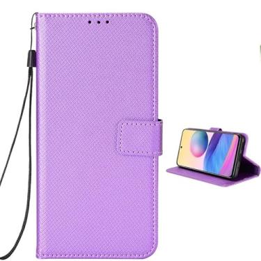 Imagem de TNKISRY Capa flip para Umidigi G100A/G100 com compartimentos para cartões, capa de couro PU à prova de choque, [17,5 cm] Design de ajuste fino para uso diário (modelo 2025) roxo
