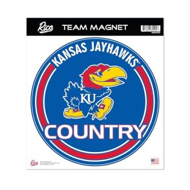 Imagem de Rico Industries NCAA Kansas Jayhawks Ímã redondo padrão de 20 cm