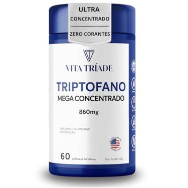 Imagem de Suplemento Triptofano 860mg 60 caps L-triptofano Mega Concentrado