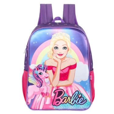 Imagem de Mochila De Costas Escolar Infantil Barbie Poney Fashion