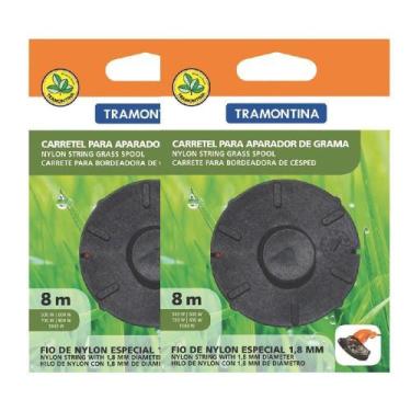 Imagem de Kit Carretel 1 Fio De Nylon 1,8Mm X 8M 2 Unidades Tramontina