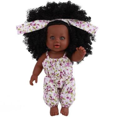Imagem de Bonecas Black Girl Dolls Afro-Americanas Bonecas Lifelike 12 Polegadas