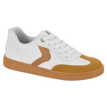 Imagem de Tênis Feminino Beira Rio Casual Confortável Original, Branco, Caramelo